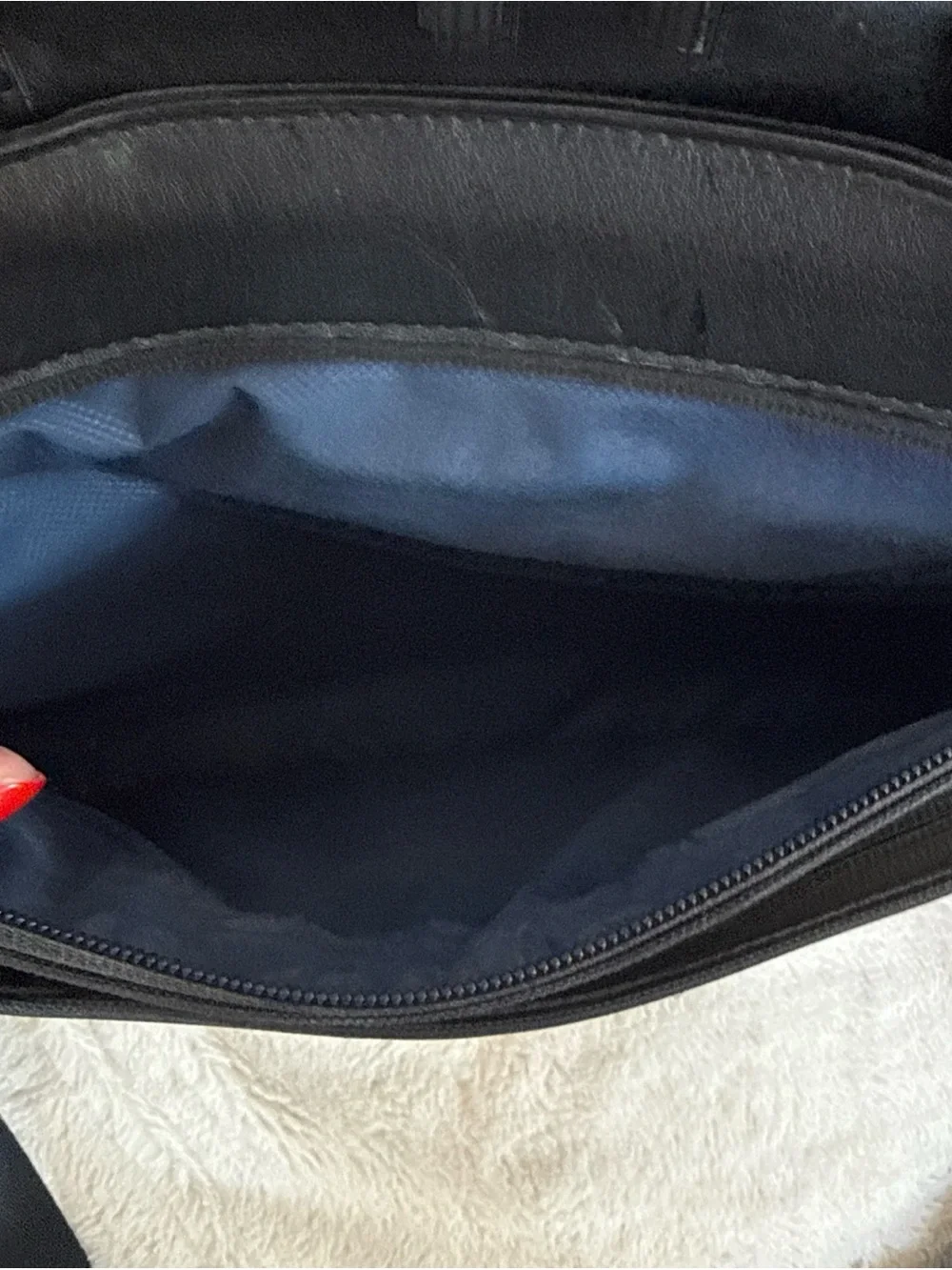 Tumi Black Arrive Sawyer Laptop Briefcase with Leather Trim-EUC Monogram